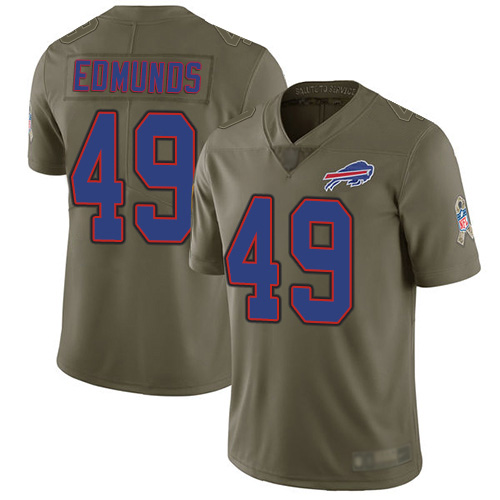 Men Buffalo Bills #49 Tremaine Edmunds Limited Olive 2017 Salute to Service NFL Jersey